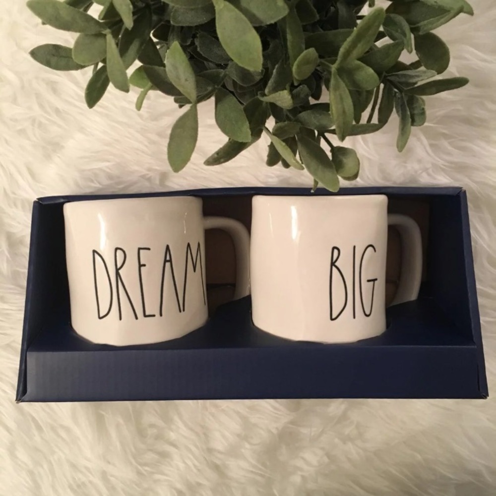 Rae Dunn Dream Big Mug Set
